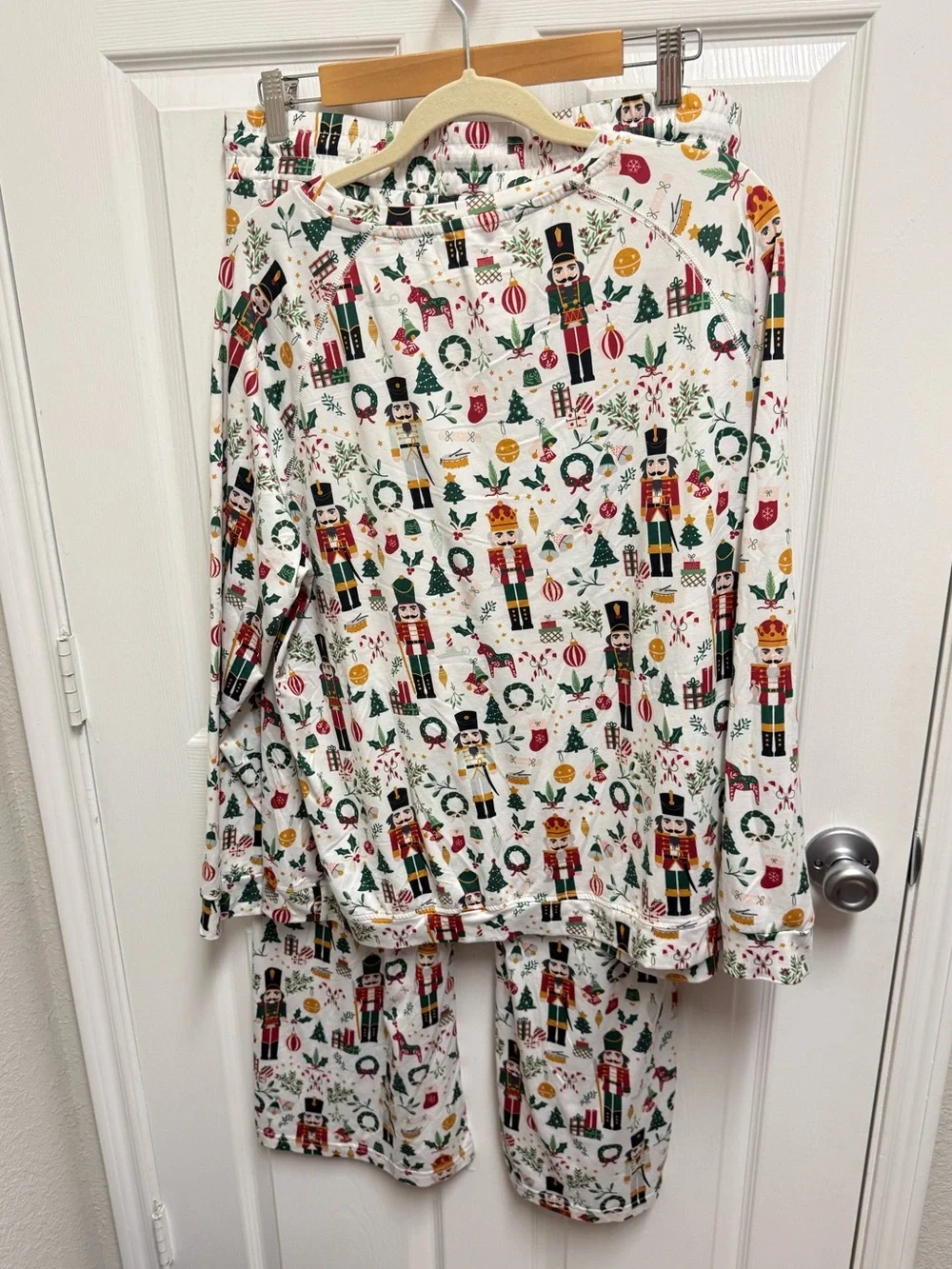 Mary Square Holiday Nutcracker Pajama Set